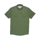 Men's Poncho "The Roaring Fork" Green Short Sleeve Button Up Shirt