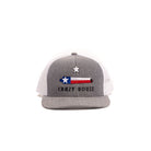 Crazy House Unisex Heather Gray and White Mesh Cap With Texas Cannon - Crazy House Western Wear