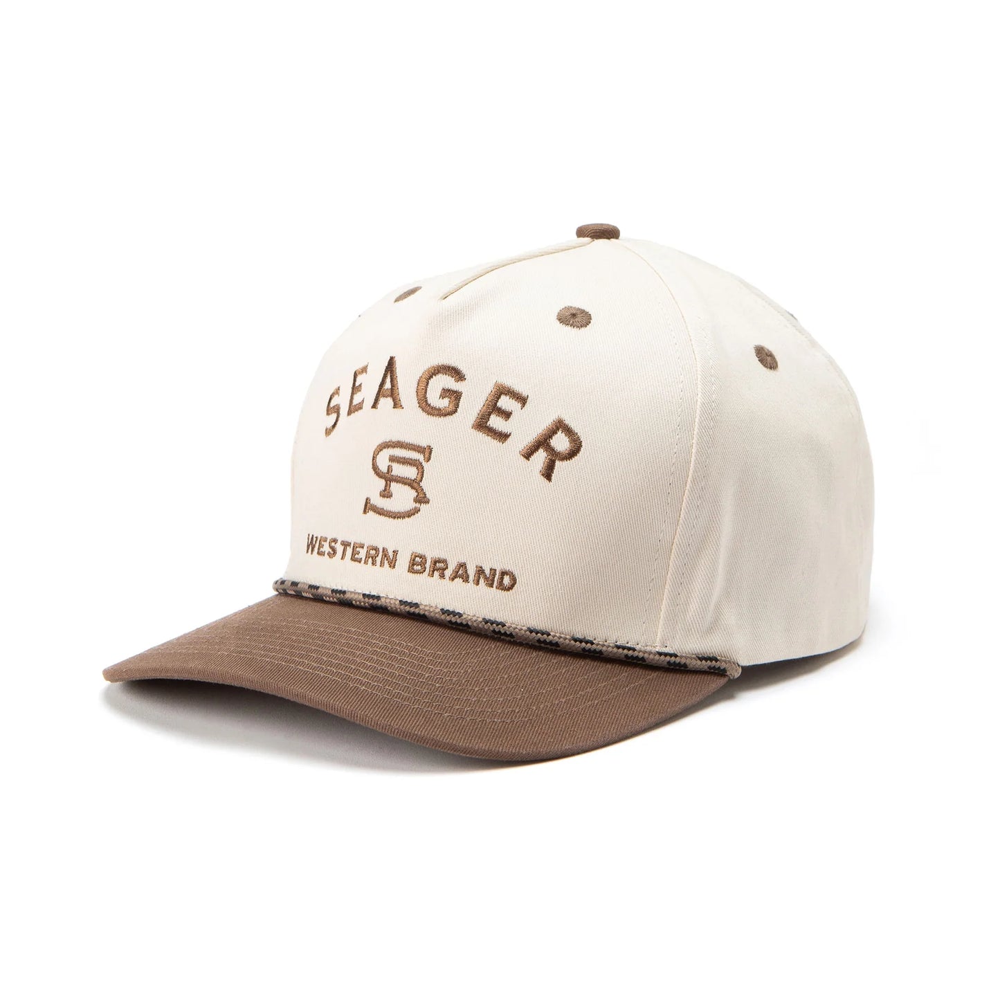 Men's Seager Branded Snapback MHS23BRANDBRWN