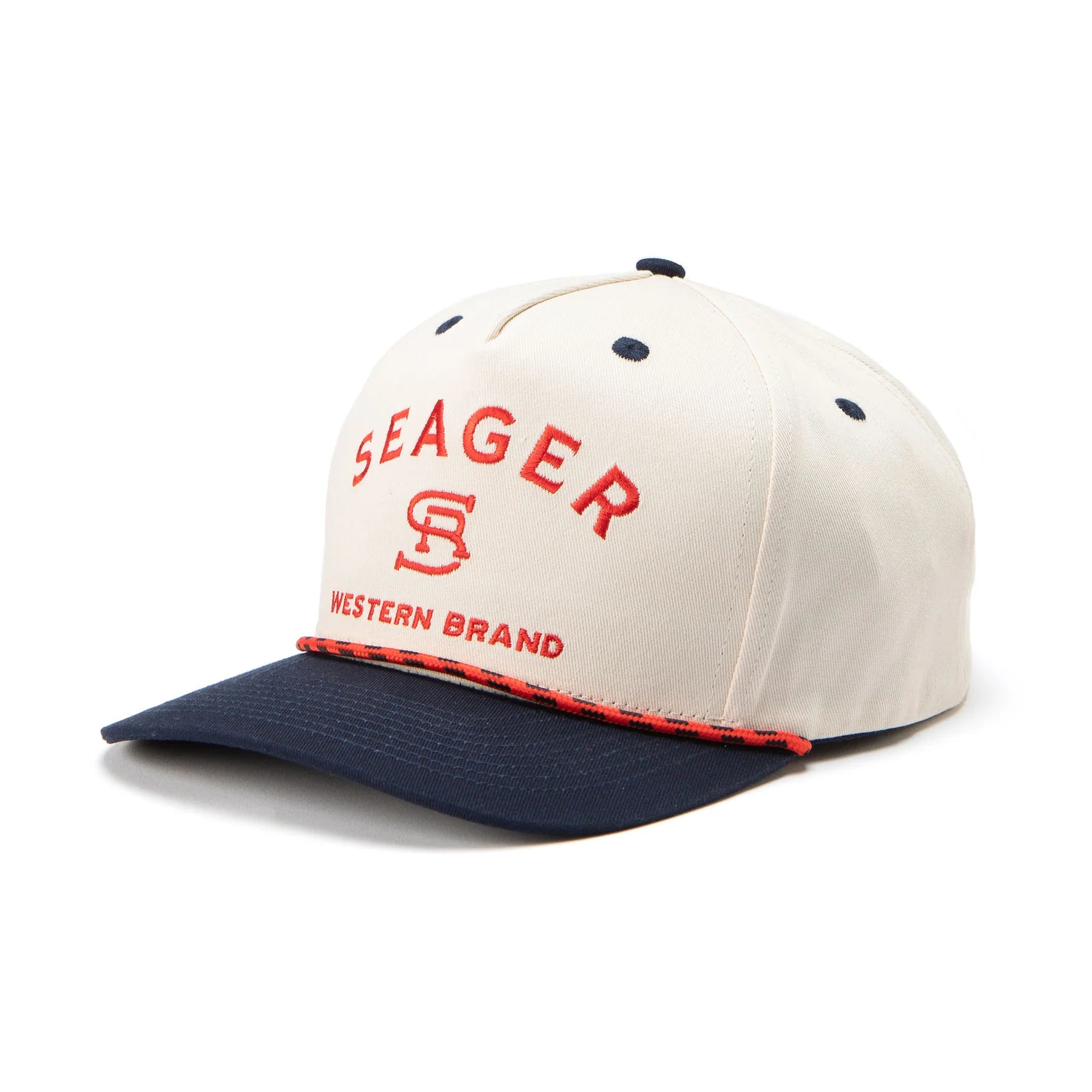 Men's Seager Branded Snapback MHS23BRANDNVY - Crazy House Western Wear