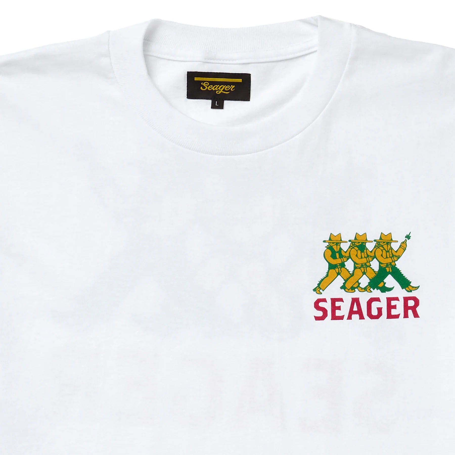 Men's Seager Finger Guns Tee MTSP25FGUNSWHT - Crazy House Western Wear