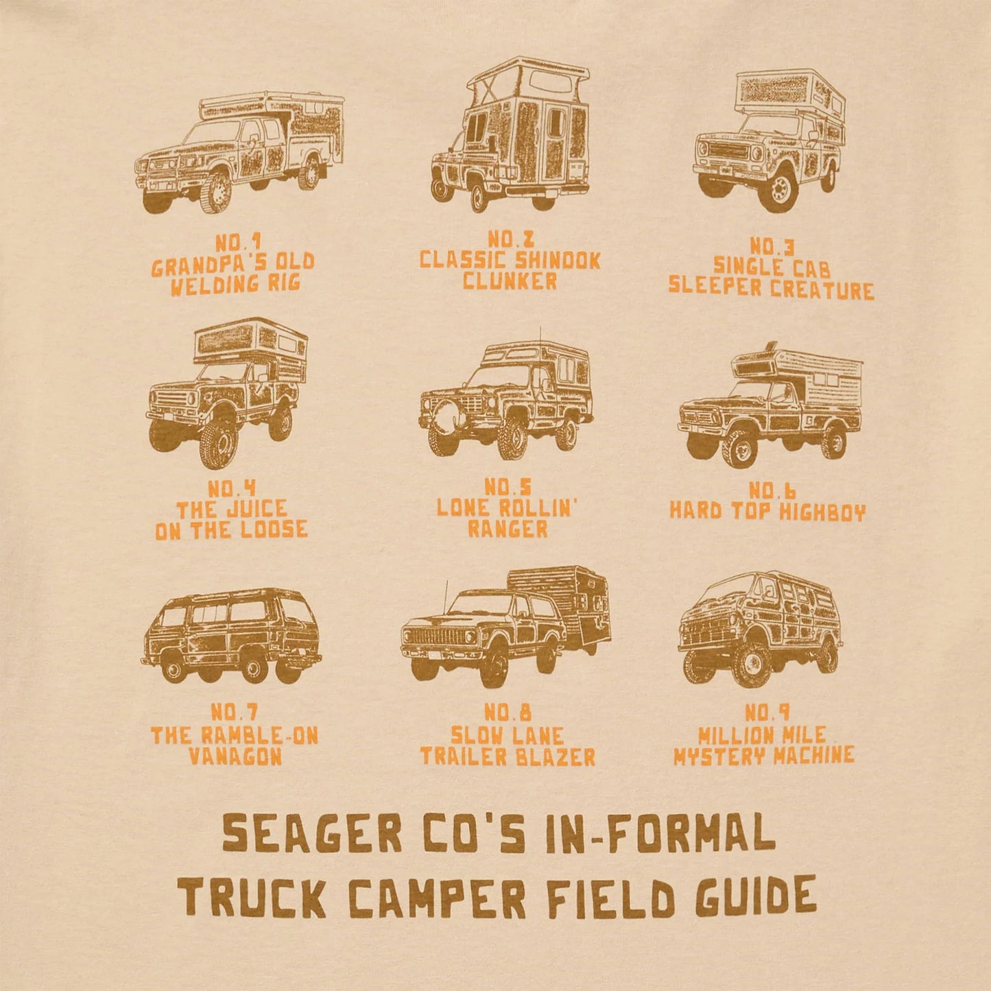 Men's Seager Informal Truck Guide Tee MTSP25TGUIDECRM