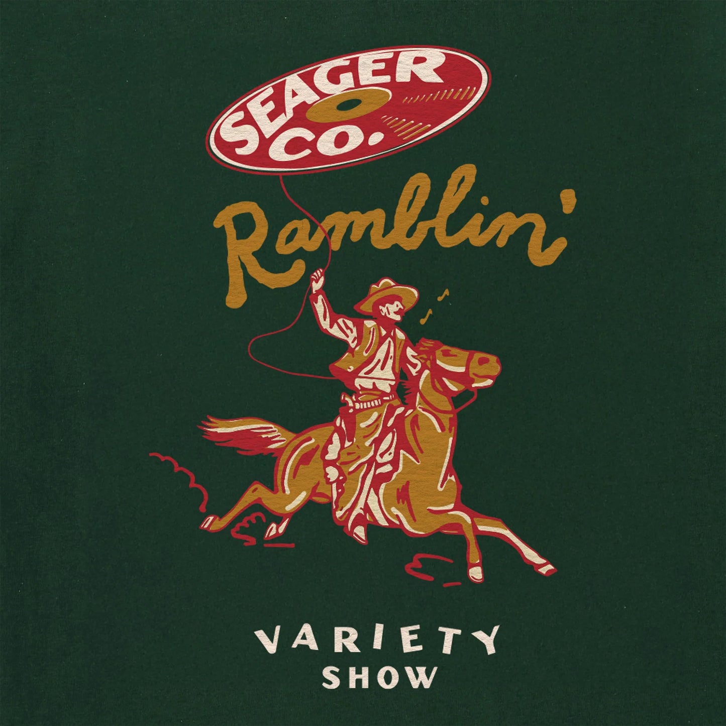 Men's Seager Ramblin' Variety Show Tee MTSP25RAMGRN