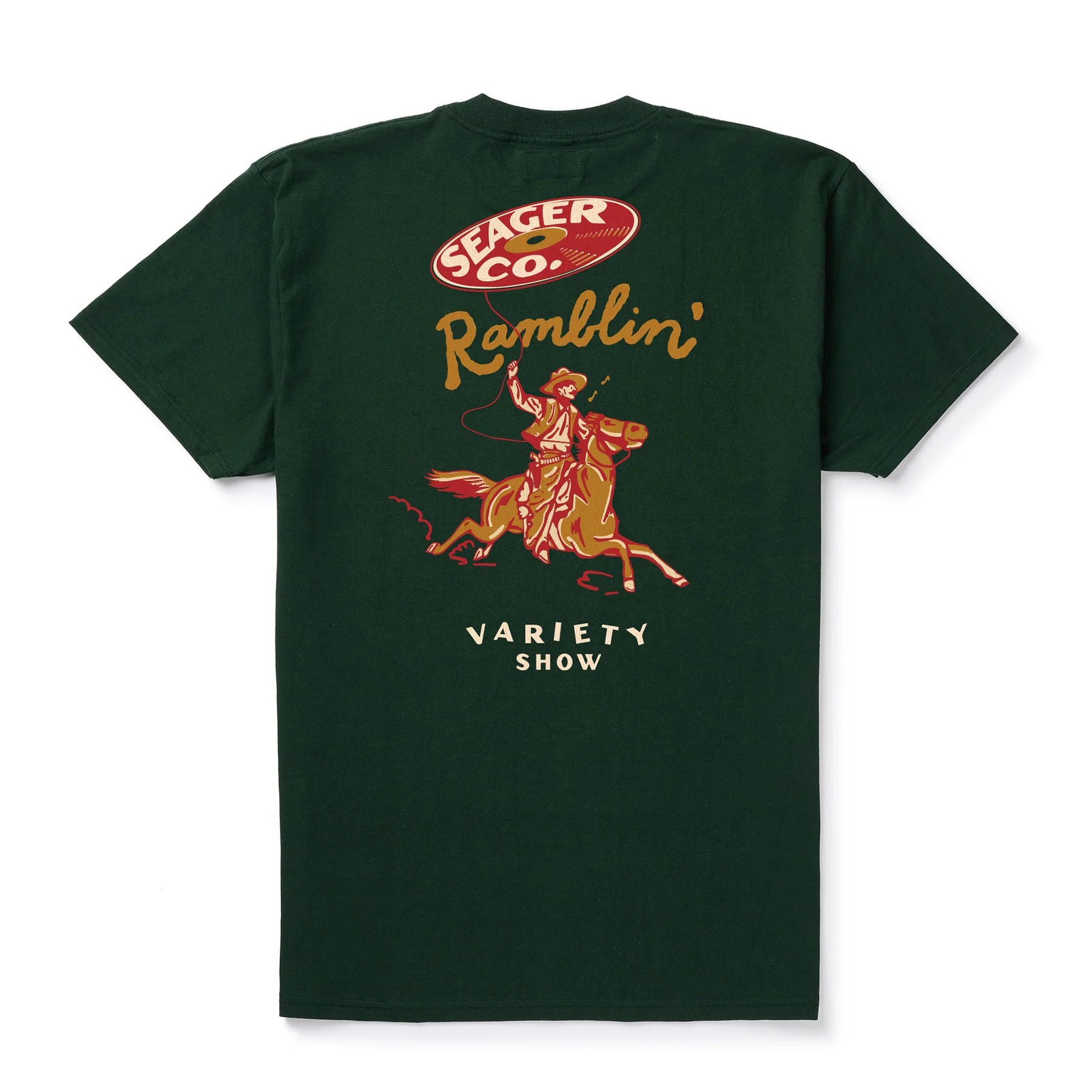 Men's Seager Ramblin' Variety Show Tee MTSP25RAMGRN - Crazy House Western Wear