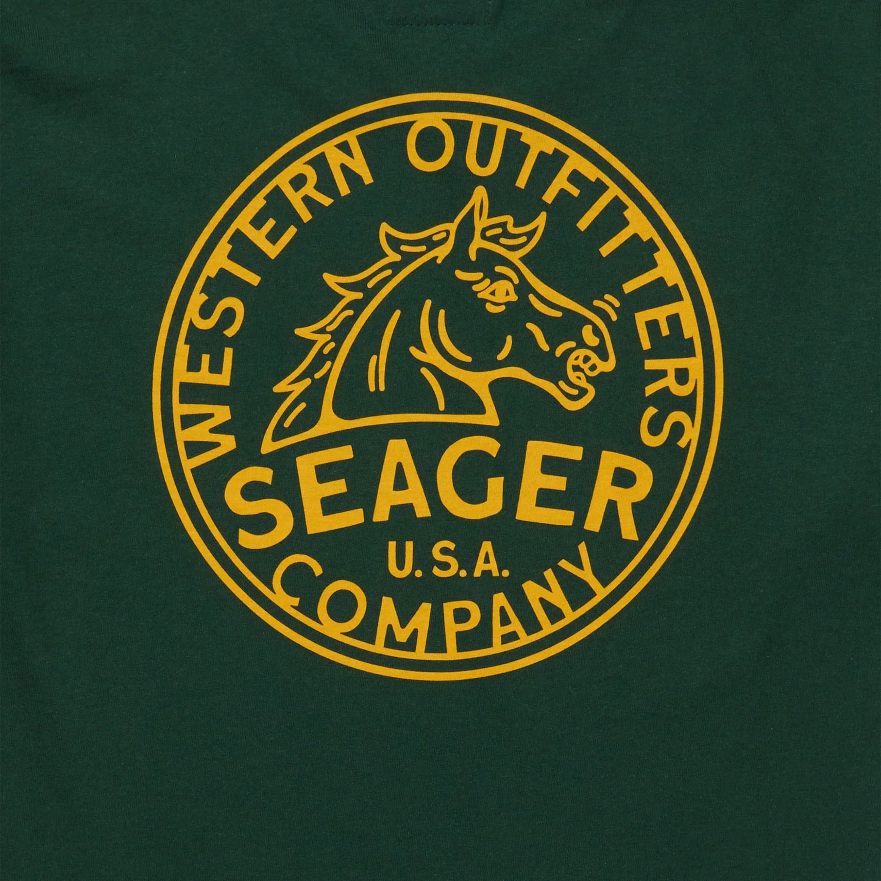 Men's Seager Stang Tee MTSP25STANGGRN - Crazy House Western Wear