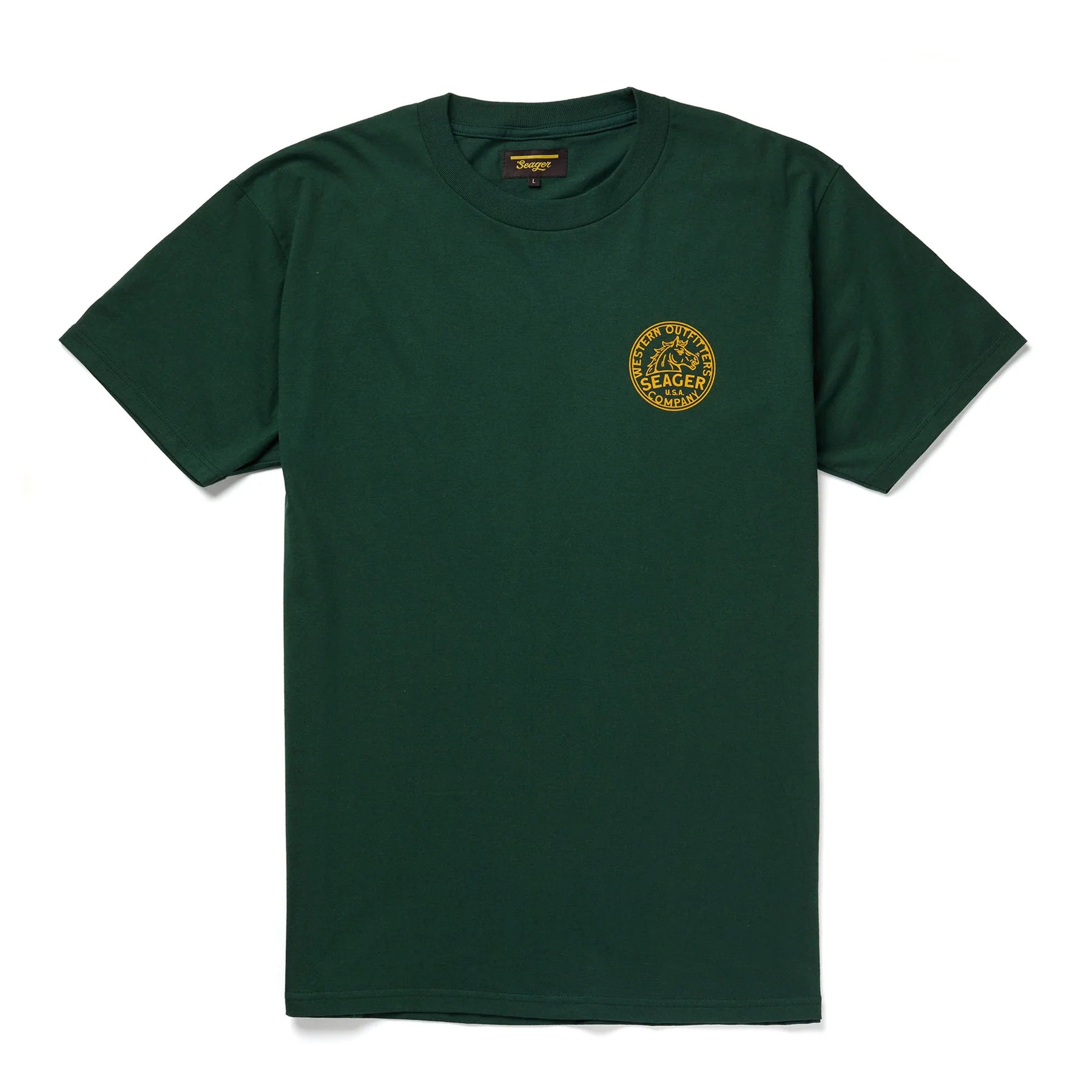 Men's Seager Stang Tee MTSP25STANGGRN - Crazy House Western Wear