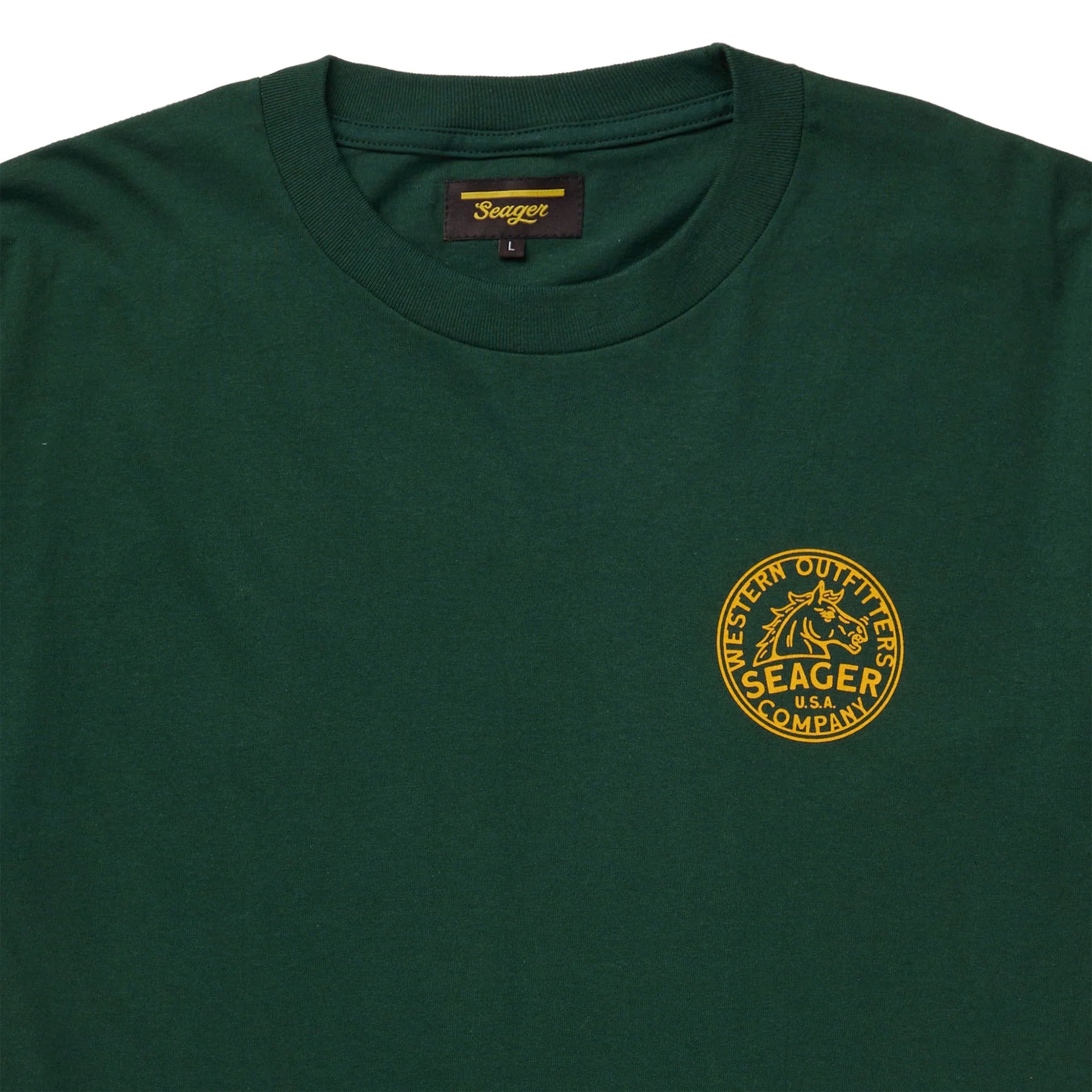 Men's Seager Stang Tee MTSP25STANGGRN - Crazy House Western Wear