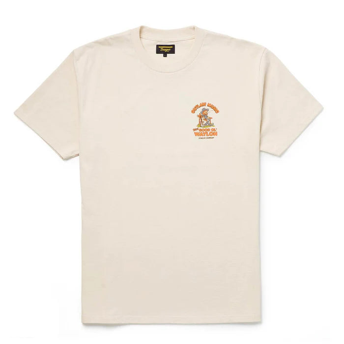 Men's Seager X Waylon Jennings Outlaw Vintage White Tee MTF22OUTLAWVWHT - Crazy House Western Wear