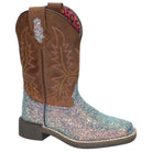 Girl's Smoky Mountain Ariel Pastel Glitter Square Toe Western Boots 