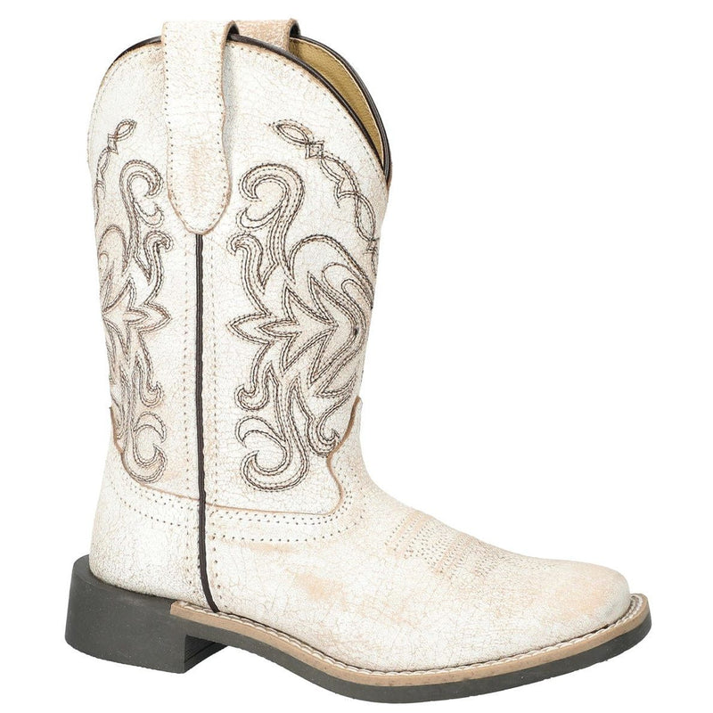 Girl's Youth Georgia White Antique Leather Boots 3318Y