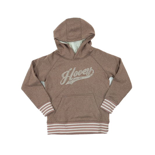 Girl's Hooey "Legendary Polar Fleece" Brown with Hooey Logo Hoodie HH1370BR-Y