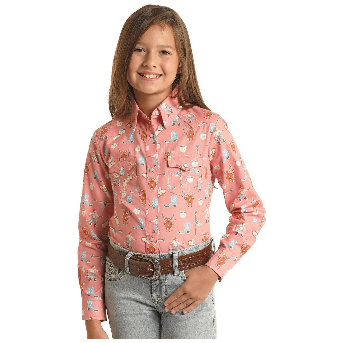 Panhandle Western Print Snap Shirt - Crazy House Western Wear