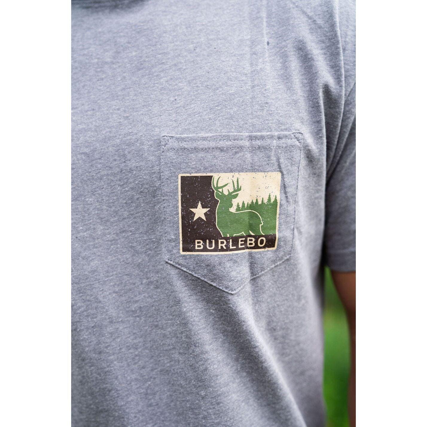 Men's Burlebo Texas Deer Flag T-Shirt TXDF-SS-DHG - Crazy House Western Wear
