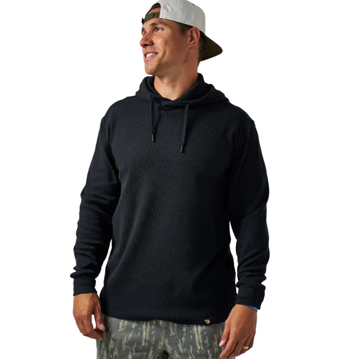 Burlebo Men's Black Thermal Hoodie TH-BLK