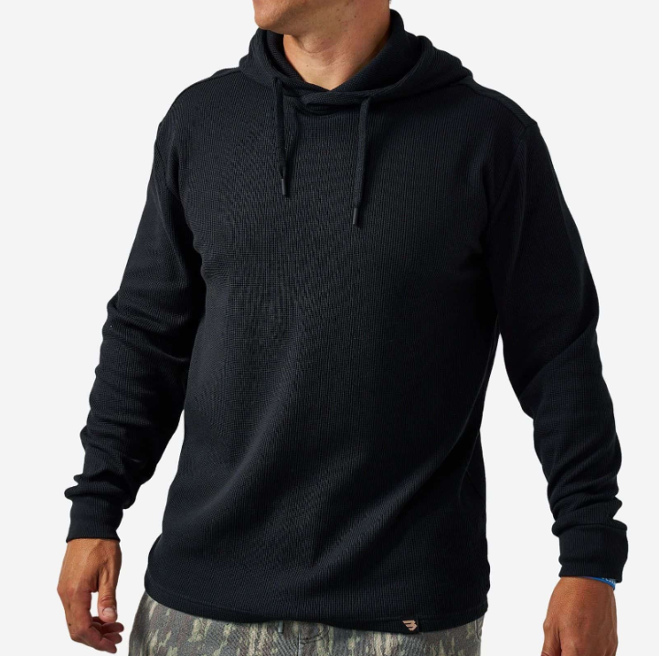 Burlebo Men's Black Thermal Hoodie TH-BLK