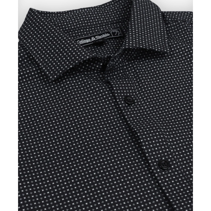 Men's High Creek The Burk Black Short Sleeve Button Up 