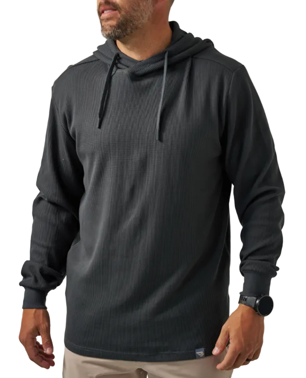 Burlebo Men's Gun Metal Gray Thermal Hoodie TH-GMG