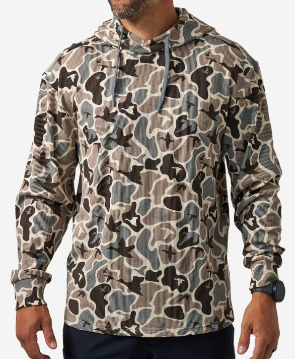 Burlebo Men's Mallard Mayhem Camo Thermal Hoodie TH-MMAYC