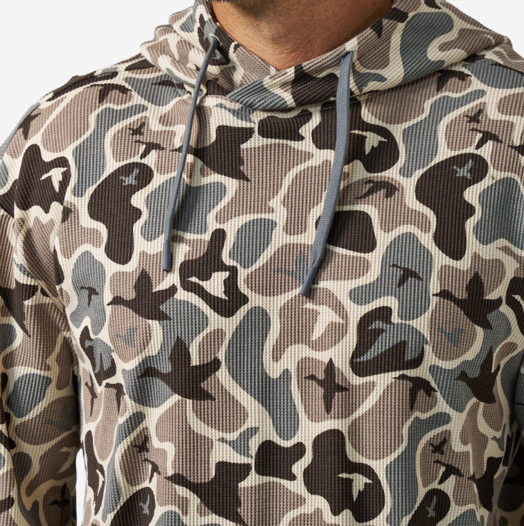 Burlebo Men's Mallard Mayhem Camo Thermal Hoodie TH-MMAYC