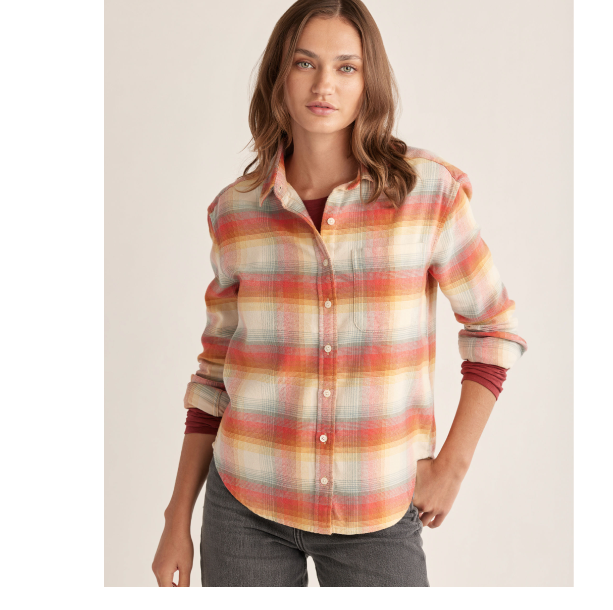 Pendleton Plaid Boyfriend Double Brushed Flannel Shirt - Crazy House Western Wear