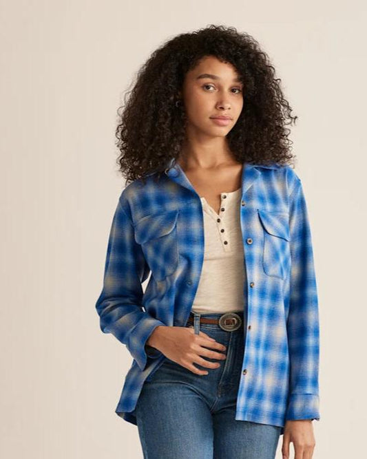 Pendleton Plaid Boyfriend Double Brushed Flannel Shirt - Crazy House Western Wear