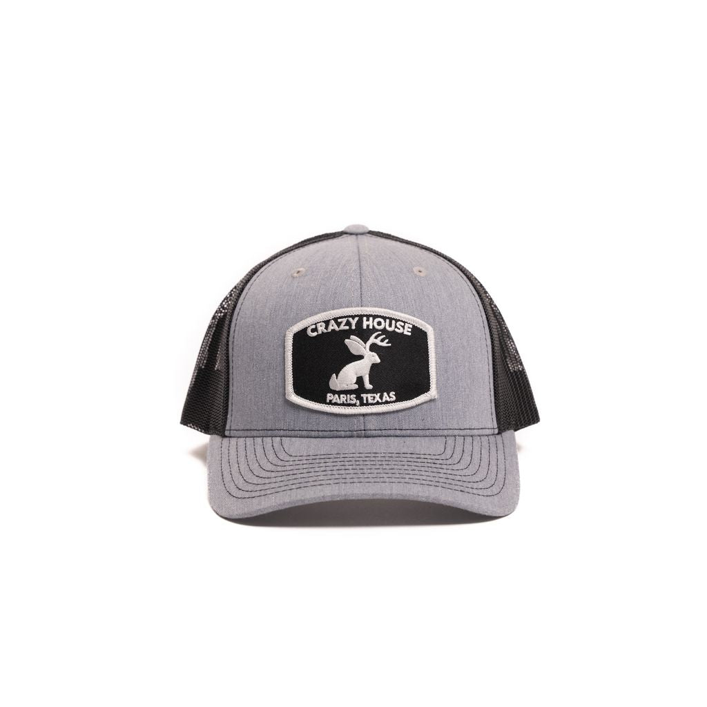 Crazy House Unisex Grey and Black Snapback with Armadillo Patch - Crazy House Western Wear