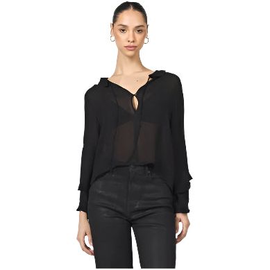 Women's Dear John Black "Jacquel" Long Sleeve Blouse DSH1488Z16BLK - Crazy House Western Wear
