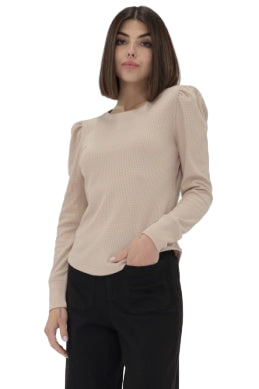 Women's Another Love Oatmeal Cookie Dara Long Sleeve Top VCKN1840OTC