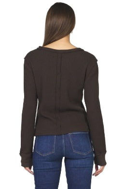 Women's Dear John Chocolate Torte Ania Long Sleeve Top DKN2140W1CTE