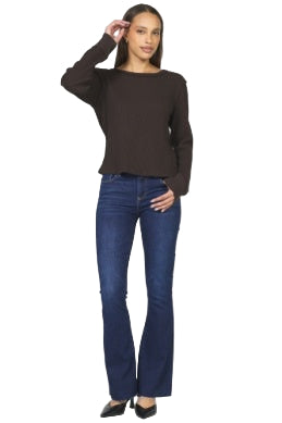 Women's Dear John Chocolate Torte Ania Long Sleeve Top DKN2140W1CTE