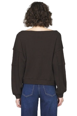 Women's Dear John Chocolate Torte Martella Long Sleeve Top DKN2154W1CTE