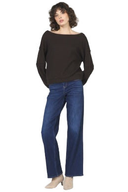 Women's Dear John Chocolate Torte Martella Long Sleeve Top DKN2154W1CTE