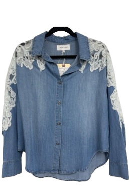 Women's Dear John Adrianna with Lace Button Up Top DSH1514T2BUC