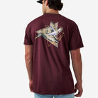 Men's Burlebo Maroon Pintail Triangle Short Sleeve Tee SST-PTRI-MAR