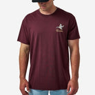 Men's Burlebo Maroon Pintail Triangle Short Sleeve Tee SST-PTRI-MAR