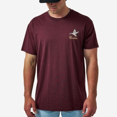 Men's Burlebo Maroon Pintail Triangle Short Sleeve Tee SST-PTRI-MAR