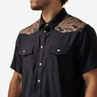 Men's Burlebo Black and Gauge Camo Deer Season Performance Western Shirt PWS-DRSZN