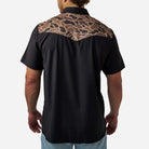 Men's Burlebo Black and Gauge Camo Deer Season Performance Western Shirt PWS-DRSZN