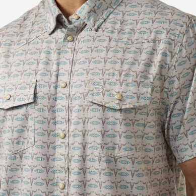 Men's Burlebo Skull Rancher Performance Western Shirt PWS-SKLR