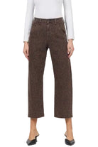 Dear John Women's Brown Leopard Lasso Mid Rise Jeans DPM26C144BOD