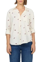 Dear John Women's Almond Rose Stripe Galina Button Up Shirt 