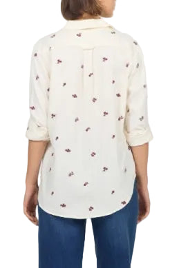 Dear John Women's Almond Rose Stripe Galina Button Up Shirt 