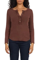 Dear John Women's Washed Cappuccino Edie Long Sleeve Shirt 