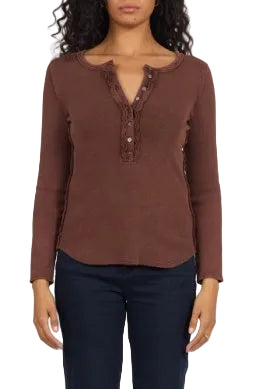 Dear John Women's Washed Cappuccino Edie Long Sleeve Shirt 