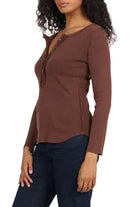 Dear John Women's Washed Cappuccino Edie Long Sleeve Shirt 