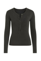 Dear John Women's Washed Black Edie Long Sleeve Shirt 