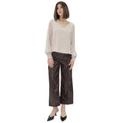 Women's Another Love Sparkle Coffee Bean Wide Leg Pants VCBM8103P1CFE