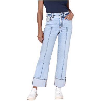 Women's DearJohn Holly High Rise Cuffed Hem Straight Jean DPM52A538LKH