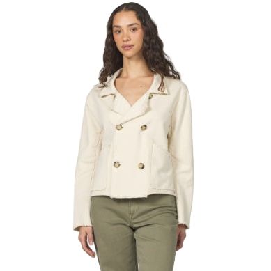 Women's Another Love "Velma" White Pea Coat VCJK2026BIR
