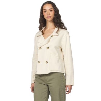 Women's Another Love "Velma" White Pea Coat VCJK2026BIR